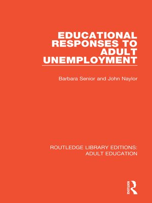 cover image of Educational Responses to Adult Unemployment
